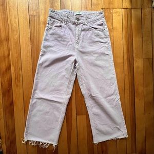 Zara Pastel Pink High Rise Wide Leg Jeans 💗